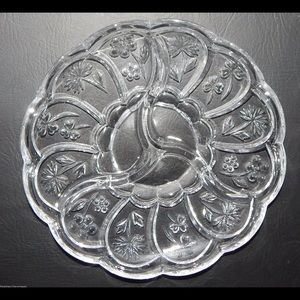 CRYSTAL FLORAL EMBOSSED 9" SECTIONAL